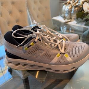 On Running Men’s Cloudsurfer 2 Gray and Black Sneakers with Yellow Accents